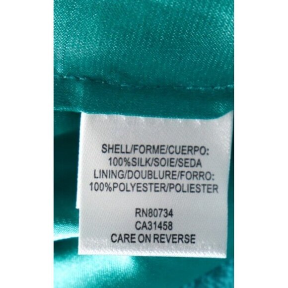 BCBGMAXAZRIA Women's US2 XS Green Dress Silk A-Line Beaded Neckline Mini $398 - Picture 4 of 6